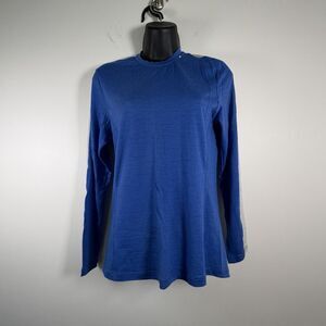 Helly Hansen Base Layer Shirt Womens L Wool Blend Outdoor Ski Hiking Thermal